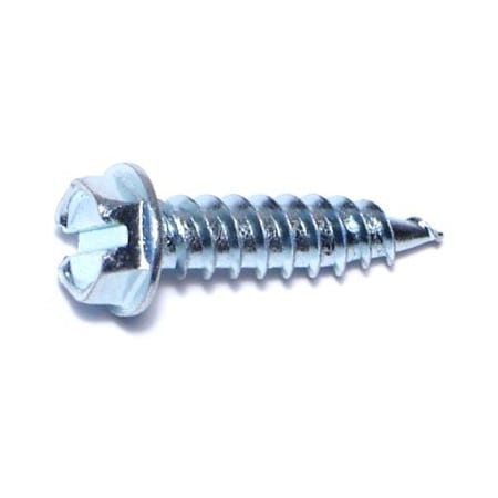 Buildright Sheet Metal Screw, #10 x 3/4 in, Zinc Plated Steel Flange Hex Head 1000 PK 07697